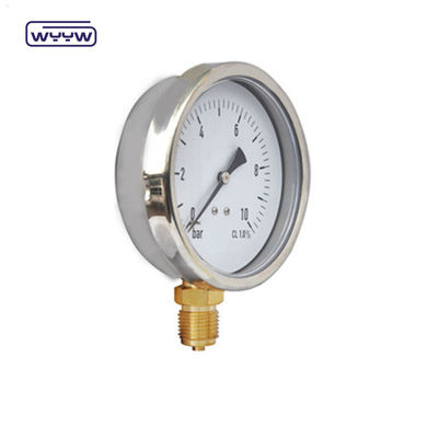 calidad  Bottom Mount Liquid Filled Pressure Gauge Standard EN 837-1 YTN-100 fábrica