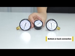 Medidor de presión de la economía de acero negro Dural Scale 50mm Medidor de presión del aire