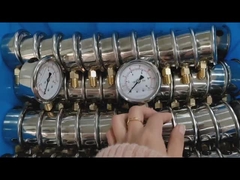 Acero inoxidable 63 mm Conexión radial Aceite de glicerina lleno de 600 bar Medidor de presión hidráulica