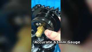 Brida frontal, acero negro, conexión de latón. Soporte de oso de 2,5" 63 mm 0~0,6 MPa,