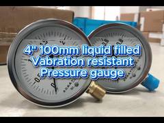 Caja cromada de 4" 100 mm 0~2.5MPa/0~1MPa y bisel cromado.