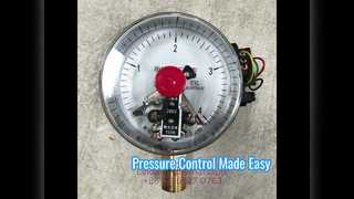 Manómetro de contacto eléctrico de 4" y 100 mm.