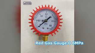Manómetro Gas 0.6MPa Caja Roja