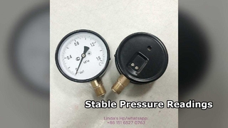 Caja de acero negro de 4 "y 100 mm, partes internas y roscas de latón, esfera vertical de 0 ~ 1,6 MPa. M20 * 1,5.