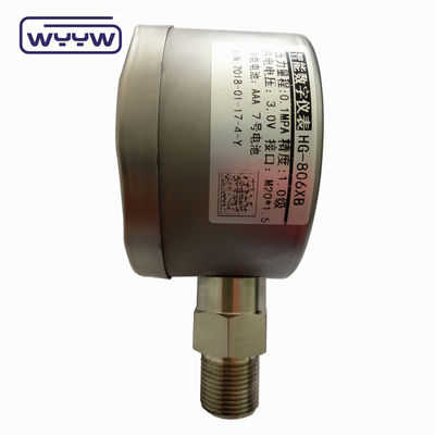 Manómetro de presión digital de acero inoxidable de 60 mm con pantalla LCD