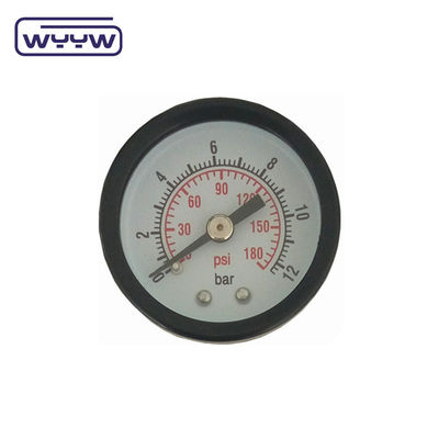 Cuerpo de plástico medidor de presión de vacío de doble escala montaje trasero 1 1/2 &quot; 40MM -1bar-0bar Cuerpo de acero