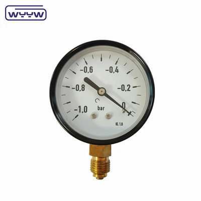 Manómetro de presión de vacío de acero montado en el fondo WYYW