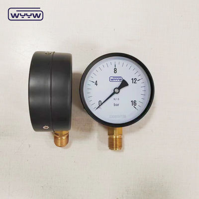 4 pulgadas general CL1.6 manómetro de aire de agua 1/2 &quot;bsp 10bar 16bar tubo de burdo 100mm manómetro de presión