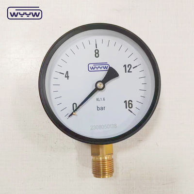 4 pulgadas general CL1.6 manómetro de aire de agua 1/2 &quot;bsp 10bar 16bar tubo de burdo 100mm manómetro de presión