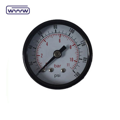 60MM 0-10 kgcm2 y 150 psi Cuadro de acero negro Manómetro de presión de agua de esfera blanca
