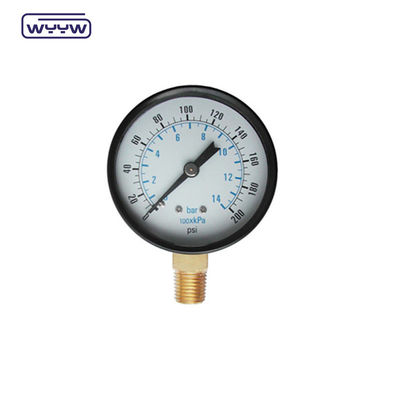 WYYW caja de hierro de 100 mm MS manómetro de conexión de fondo 16bar