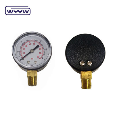 Precio del manómetro de presión WYYW conexión de fondo 2&quot; 50mm caja de plástico manómetro de presión de aire LPG manómetro de gas