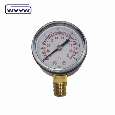 Precio del manómetro de presión WYYW conexión de fondo 2&quot; 50mm caja de plástico manómetro de presión de aire LPG manómetro de gas