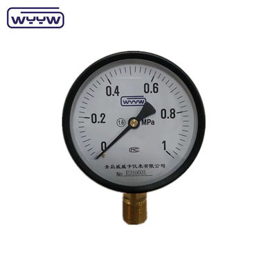 Medidor de presión de tubería de agua fábrica 100mm 4 pulgadas M20X1.5 acero negro precio barato manómetro 20 psi