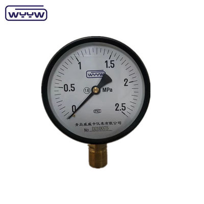 Medidor de presión de tubería de agua fábrica 100mm 4 pulgadas M20X1.5 acero negro precio barato manómetro 20 psi