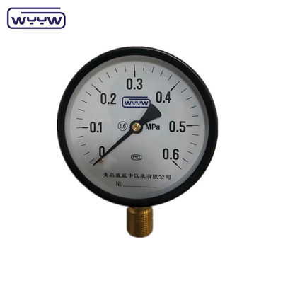 Medidor de presión de tubería de agua fábrica 100mm 4 pulgadas M20X1.5 acero negro precio barato manómetro 20 psi