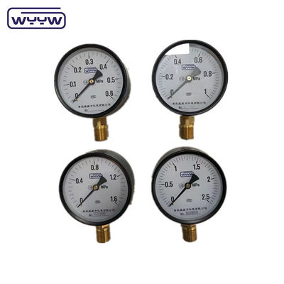 Medidor de presión de tubería de agua fábrica 100mm 4 pulgadas M20X1.5 acero negro precio barato manómetro 20 psi