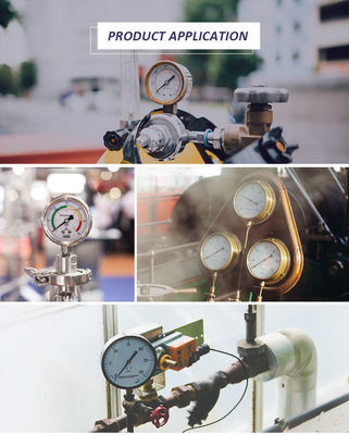 el manómetro de presión de dos escalas de gas natural axial 2&quot;