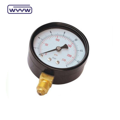 Medidor de presión de la economía de acero negro Dural Scale 50mm Medidor de presión del aire
