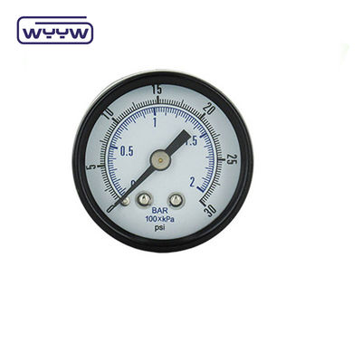 40 mm Barra axial Psi Manómetro de presión de la bomba de aire Montado en la parte posterior