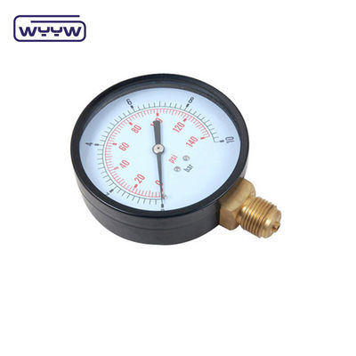 Manómetro de tubo de Bourdon de 100 mm Medidor de presión general de acero al carbono
