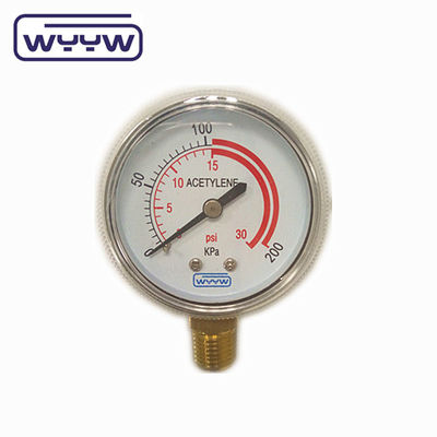 2&quot; Manómetro de presión de gas general Montado en la parte inferior 50 mm Dial