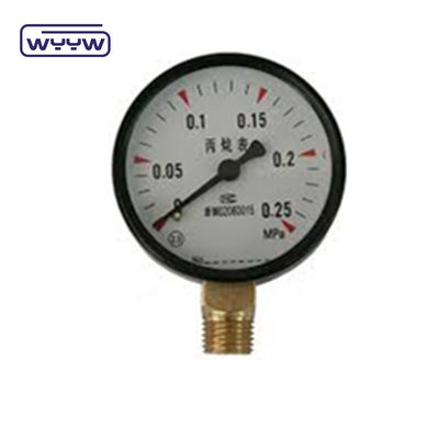 Medición de presión de la economía de acero negro 60 mm Medición de presión de gas natural GLP