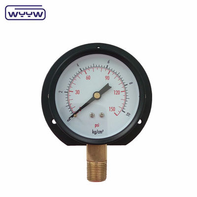 Tipo de brida de 75 mm Medidor de presión económico Kg y Psi Montado en el fondo