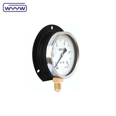 Tipo de acero negro Medidor de presión montado en la pared 100 mm Marca 1 año de garantía