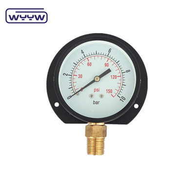 Tipo de acero negro Medidor de presión montado en la pared 100 mm Marca 1 año de garantía