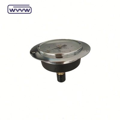 Manómetro de presión de la caldera de vapor montado en el fondo con caja de acero negro