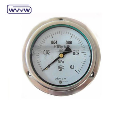 Panel montado 4&quot; 1/2&quot; NPT o BSP Bar Psi de doble escala de aceite líquido de llenado PG100 serie de manómetro de presión inoxidable