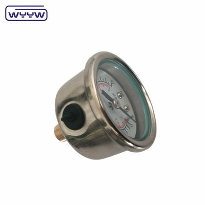 40 mm de cinturón atrás OEM 1/4 &quot;bsp npt 1,5 pulgadas cara medidor de presión lleno de glicerina