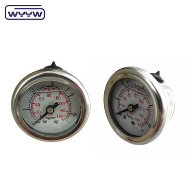 40 mm de cinturón atrás OEM 1/4 &quot;bsp npt 1,5 pulgadas cara medidor de presión lleno de glicerina