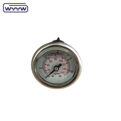 40 mm de cinturón atrás OEM 1/4 &quot;bsp npt 1,5 pulgadas cara medidor de presión lleno de glicerina