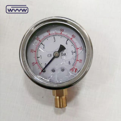 Barras llenas de glicerina líquida hidráulica de 100 mm de fondo 3/8&quot;BSP 1/2&quot;G medidores de presión EN837-1