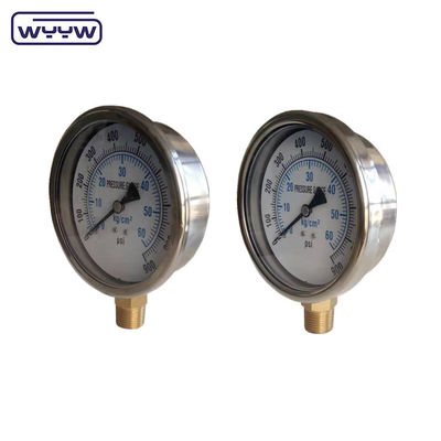 Nuevo producto bayoneta caja cromada 1/2 &quot;bsp barra de entrada radial psi 4&quot; manómetro manómetro lleno de glicerina