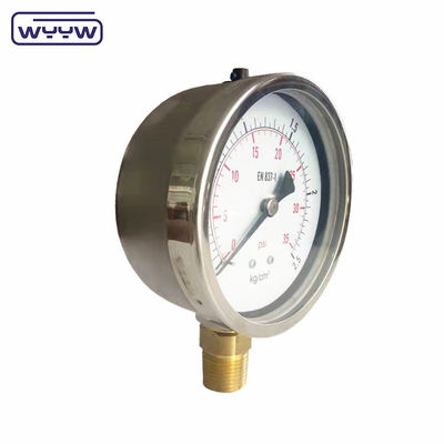 Nuevo producto bayoneta caja cromada 1/2 &quot;bsp barra de entrada radial psi 4&quot; manómetro manómetro lleno de glicerina