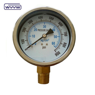 100 mm 1,6% 1% de precisión Medidor de presión de la bomba, Medidor de presión diferencial para filtros, Medidor de presión