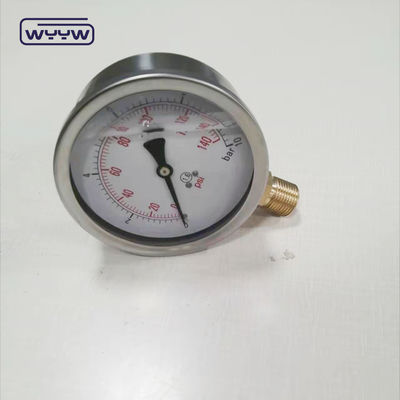 100 mm 1,6% 1% de precisión Medidor de presión de la bomba, Medidor de presión diferencial para filtros, Medidor de presión