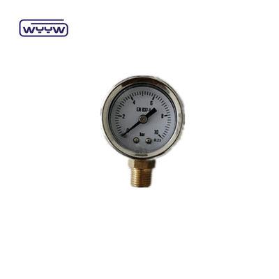 Diámetro de 40 mm ss304 tipo puntero de caja tubo de bourodon vertical 0-10bar / psi medidor de presión lleno de aceite 1-1/2