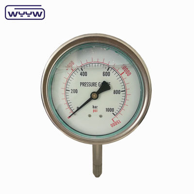 Dial neumático manómetro hidráulico medidor de presión con el interior de latón y caja de acero inoxidable Mpa Psi
