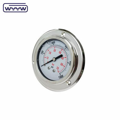 flanco de 63 mm de doble escala de grado de resistencia al choque 2,5% manómetro de precisión manómetro de presión hidráulica 16 bares