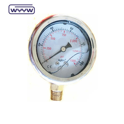 1/8&quot; Medidor de presión de conexión inferior NPT 1,5&quot; Medidor de prueba de presión de aceite de 40 mm
