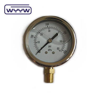 Manómetro de presión lleno de aceite de silicona 60 mm 1 año de garantía