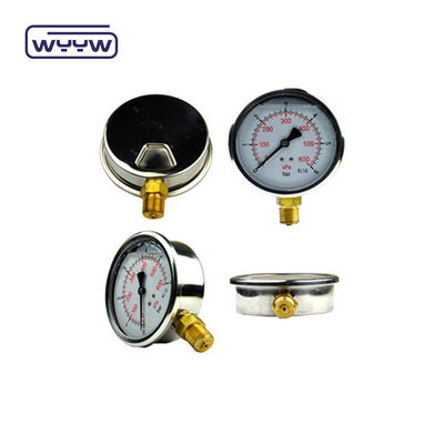 Manómetro hidráulico de presión industrial de 60 mm para glicerina