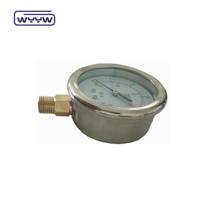 Manómetro hidráulico de presión industrial de 60 mm para glicerina