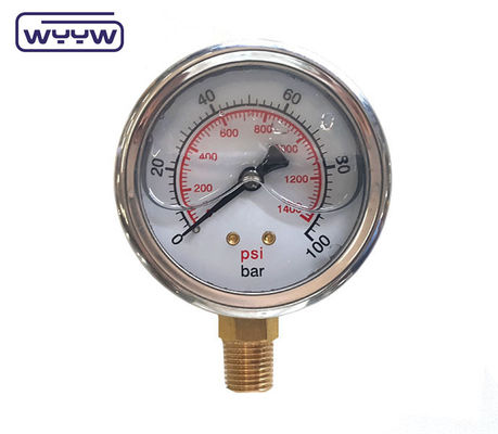 Manómetro para excavadoras de 63 mm 0-10bar 150 Psi