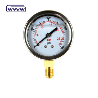 2.5&quot; Manómetro de presión antivibración montado en el fondo