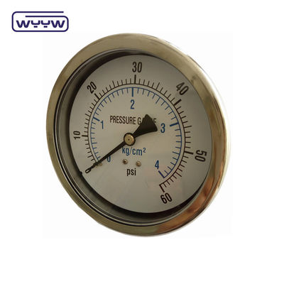 Manómetro de presión antivibración de aceite axial de 100 mm